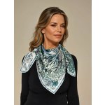 hedvábný oboustranný šátek modrá zelená vzor PUMA PANTER 90 cm – Hledejceny.cz