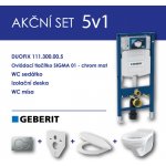 SET 5v1 GEBERIT DUOFIX+SIGMA 01 chrom mat+sedátko SOFT CLOSE+WC mísa EUROLINE