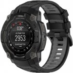 VSECHNONAMOBIL 107915 SPORTY Vyměnitelný silikonový řemínek Garmin Instinct 3 50mm BLACK GRAY – Zboží Živě