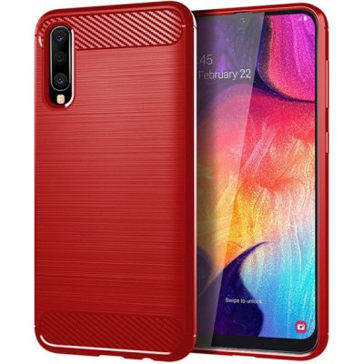 Pouzdro SES Ochranné silikonové karbon Samsung Galaxy A50 A505F - červené – Zbozi.Blesk.cz