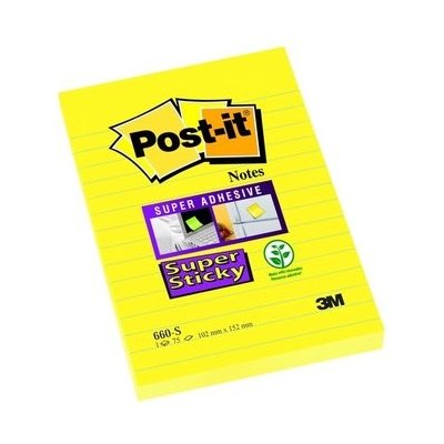 3M 3M Post-it silně lepící bločky 660S, velikost 102 x 152 mm XXL, 6 bločků po 75 lístků (660-S) – Hledejceny.cz
