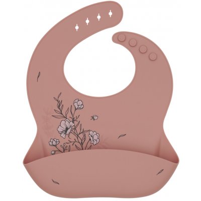 KikkaBoo Bryndák s kapsou Platinum Silicone Flora Blush – Zboží Dáma