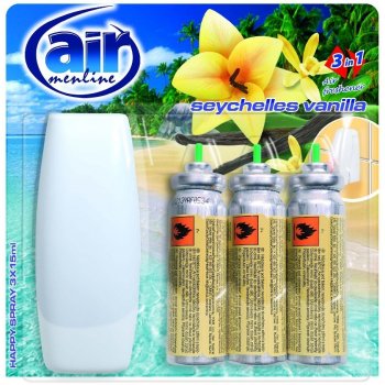 Air Menline Seychelles Vanilla Happy Osvěžovač vzduchu komplet + náplně 3 x 15 ml sprej