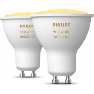 Philips Hue White Ambiance LED žárovka 5W GU10 350lm 2ks – Zboží Mobilmania