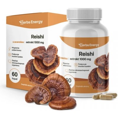 Herbs Energy Reishi Extrakt 1 000 mg + Acerola 60 kapslí – Hledejceny.cz