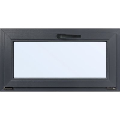 TeraGlass Okno sklepní plastové 4-komorové 2-sklo antracit 900 x 600 x 60 mm – Zboží Mobilmania