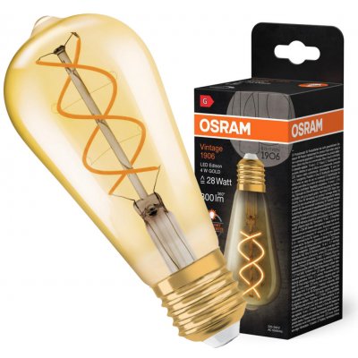 Osram ST64 Edison E27 4W = 28W 300 lm 2000K Warm Dimmable Vintage 1906 – Hledejceny.cz
