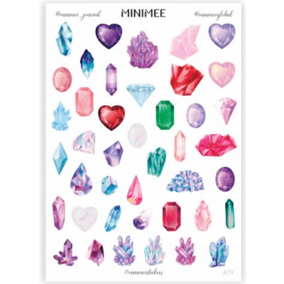 Samolepky MINIMEE - Krystaly – Zboží Živě