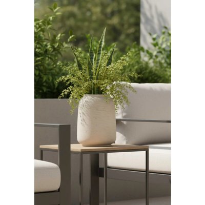 eshop-kvetinace.cz Stolní váza MONTI, sklolaminát, výška 34 cm, béžová – Hledejceny.cz