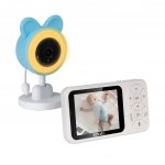 Evolveo Baby Monitor N35 dětská chůvička s kamerou, VOX, teploměr, noční vidění, RGB světlo Modrá – Zboží Mobilmania