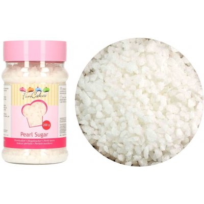 Cukrové zdobení - granulovaný cukr Pearl Sugar - 200 g - FunCakes