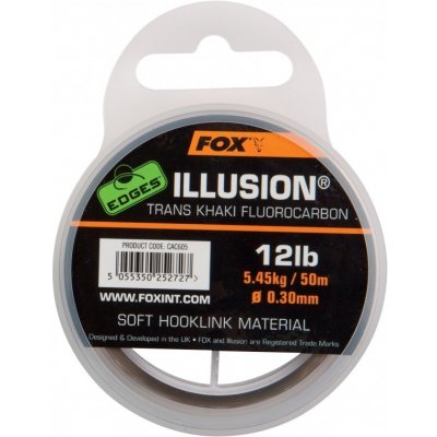 Fox Edges Illusion Soft Trans Khaki Fluorocarbon 50 m 0,35 mm 16 lbs – Hledejceny.cz