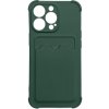 Pouzdro a kryt na mobilní telefon Apple Hurtel Card Armor pro iPhone 12 Pro Card wallet silicone armor Air Bag green 5907769335549