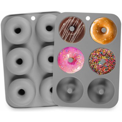 Kitchen&home F56271 Silikonová forma na donuty koblihy 25x18cm šedá