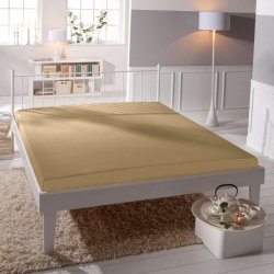 Top prostěradla.cz jersey prostěradlo Premium béžové 180x200