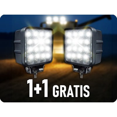 TruckLED LED Epistar pracovní světlo, hranaté, 24W, 2000 lm, 12/24V, IP67, 6500K, 1+1 zdarma! [L0081-B] | Zboží Auto