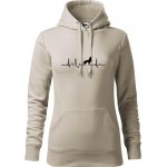 Vlk ekg mikina dámská Cape s kapucí Ledově šedá – Hledejceny.cz