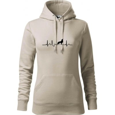 Vlk ekg mikina dámská Cape s kapucí Ledově šedá – Hledejceny.cz
