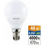McLED LED žárovka E14 4,8W 40W neutrální bílá 4000K – Hledejceny.cz