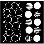 Stamperia Plastová šablona 18x18cm textura kruhy – Sleviste.cz