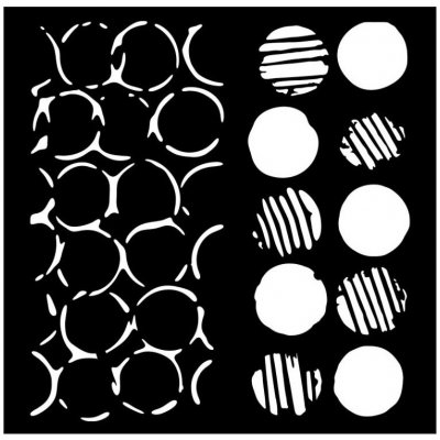 Stamperia Plastová šablona 18x18cm textura kruhy – Sleviste.cz