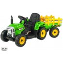Daimex elektrický traktor s vlekem zelená