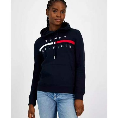 Tommy Hilfiger dámská mikina Embroided Logo tmavě modrá – Zboží Dáma