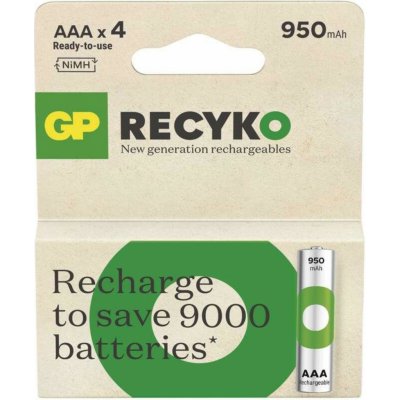 GP ReCyko AAA 950mAh 4ks 1032124090 – Zboží Živě