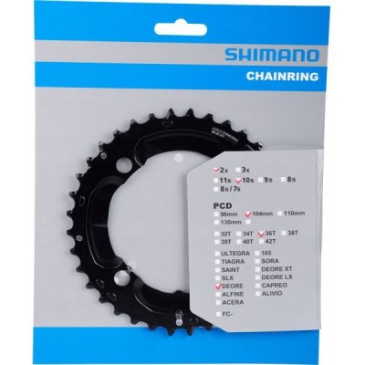 Převodník Shimano FC-M617 36 zubů Deore Černý 2x10 rychlostí – Hledejceny.cz
