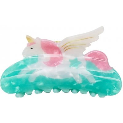 MIMI & LULA Skřipec do vlasů Unicorn Claw clip, modrá barva, plast – Hledejceny.cz