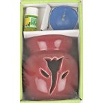 Rook Tex Keramická aroma lampa set vínový 1x svíčka + olej – Zboží Dáma