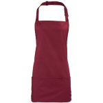 Premier Workwear Colours Gastro zástěra 2v1 PR159 Burgundy Pantone 209C 60x62cm – Hledejceny.cz