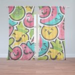 Sablio Záclony Veselé ovoce: 2ks 150x250cm – Hledejceny.cz