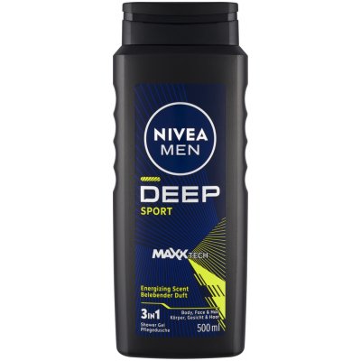 Nivea Men Deep Sport sprchový gel na tělo, tvář a vlasy 500 ml – Sleviste.cz