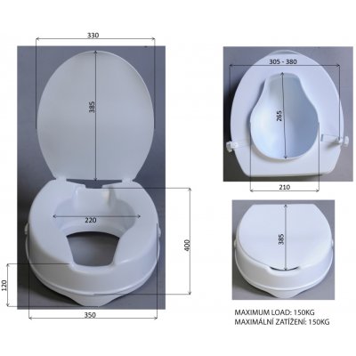 Sapho Nástavec na wc mísu A0071001 s víkem bílé Koupelny Bernold – Zboží Mobilmania