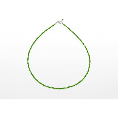 Svět Kamenů Stříbrný náhrdelník diopsid fazetovaný 00256179 – Sleviste.cz