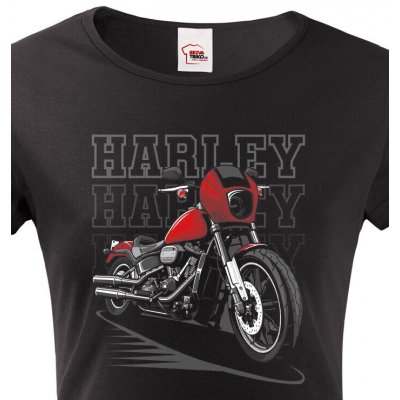 Bezvatriko.cz 1937 Dámské tričko Harley-Davidson 16 Černá