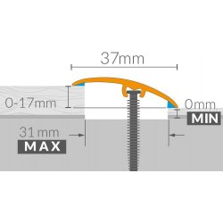 Arbiton Přechodová lišta CS37-19 0,93 m