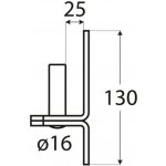 Domax C 16/25 držák čepu d 16 mm /25 mm – Zboží Mobilmania