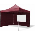 Garthen 4277 Zahradní párty stan nůžkový PROFI 3x3 m vínový + 4 boční stěny – Zboží Dáma