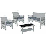 Comodo Sestava zahradního ratanového nábytku KALINA, šedá – Sleviste.cz