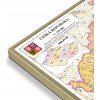 Nástěnné mapy Excart Maps ČR - nástěnná mapa PSČ 200 x 140 cm Varianta: mapa v hliníkovém rámu, Provedení: zlatý lesklý rám