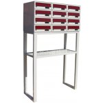 Poštovní schránka MB-260 v sestavě se stojanem Barva: RAL 8002 hnědá – Hledejceny.cz