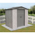 BestBerg ZDB-2SD 2,5 m² 194 x 131 x 184 cm bílé dřevo/šedá – Zboží Mobilmania