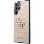 Pouzdro Guess PU 4G Metal Logo Samsung Galaxy S23 Ultra růžové – Zboží Mobilmania