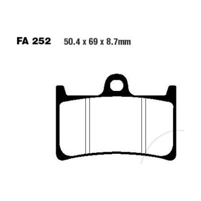 Brzdové destičky EBC SFA252HH pro Yamaha BT 1100, FJR 1300, FZ6 600, FZR 400, FZS 600 1000, MT-07, MT-09, TDM 900, Tracer 700 900, TZ 125, XJR 1300, XSR 700, XV 1700 1900, YZF 600 1000, YZF-R1 YZF-R6