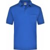 Pánské Tričko James & Nicholson pánská polokošile Polo-Piqué Pocket JN026 královská modrá