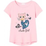 Kugo dívčí triko s flitry růžová světlá – Zboží Dáma