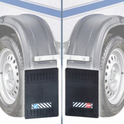 Zástěrky na přívěs, vozík, autopřepravník 225x335 Gumové SADA 2ks (Nakázané-Zakázané) | Zboží Auto