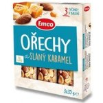 Emco Tyčinky ořechy a slaný karamel 3 x 35 g – Zboží Dáma